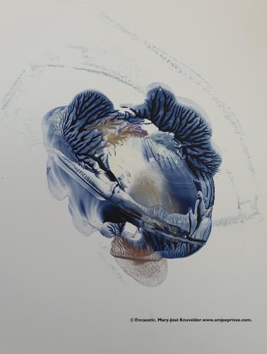 Encaustic. Galactic egg.