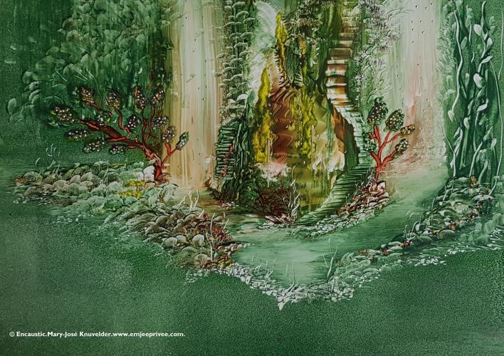The garden / Encaustic