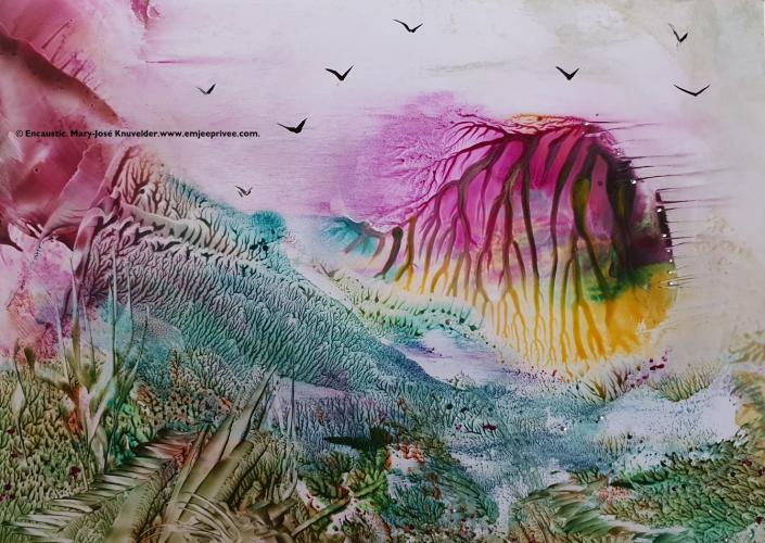 World within a world/Encaustic