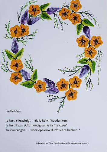 Liefhebben / Encaustic /Gedicht