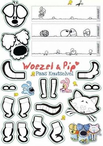 Thuisonderwijs met Woezel en Pip; printables 