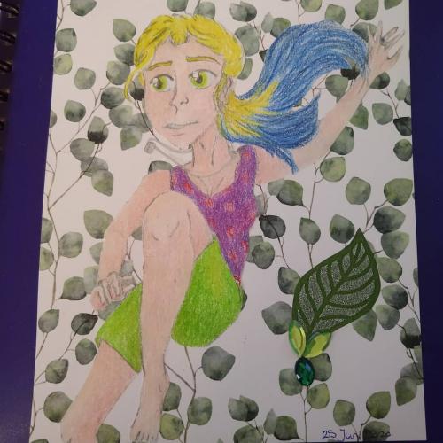 Een tekening van mezelf.