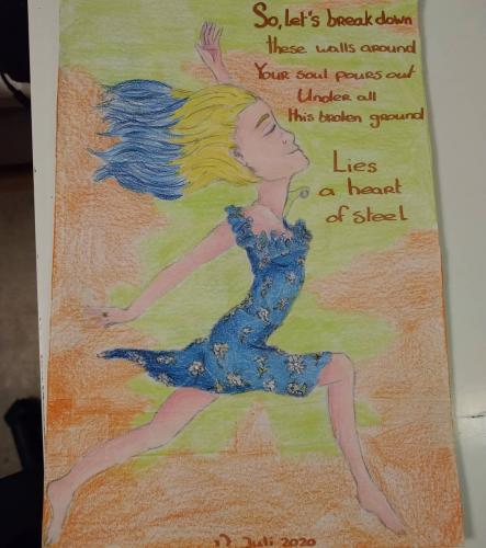 Een tekening van ontspanning