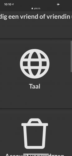 Or when the settings are in Dutch. Choose “instellingen” then “taal”