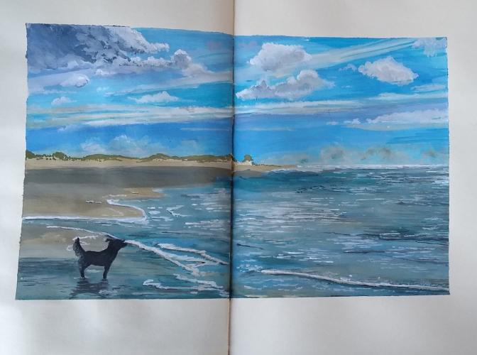 practice with gouache paint