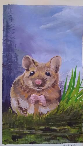 practice with gouache paint