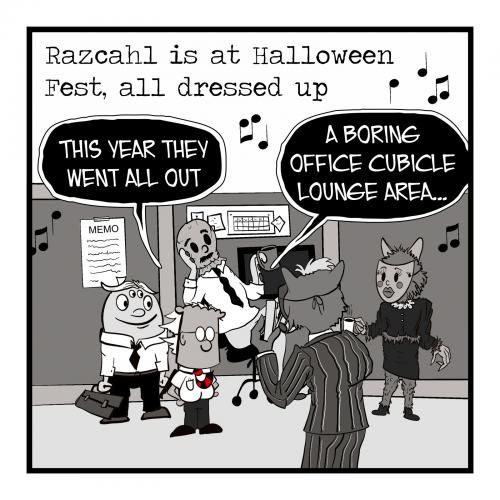 Razcahl the vampire, the Halloween party!