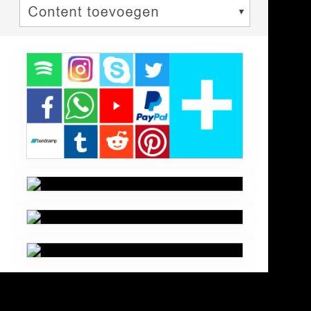 Content toevoegen is momenteel niet mogelijk (noch op tablet, nog op laptop). Ik heb er een screensh