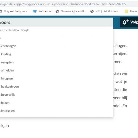 Er is me nog iets opgevallen: de pijltjes bij de blogs in de header zijn verdwenen, je kunt nu allee