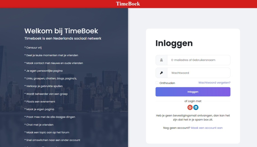 Welkom bij TimeBoek