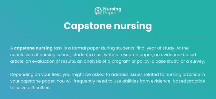 Order Nursing Capstone Paper From Degree-Holding Writers | Nursing Paper