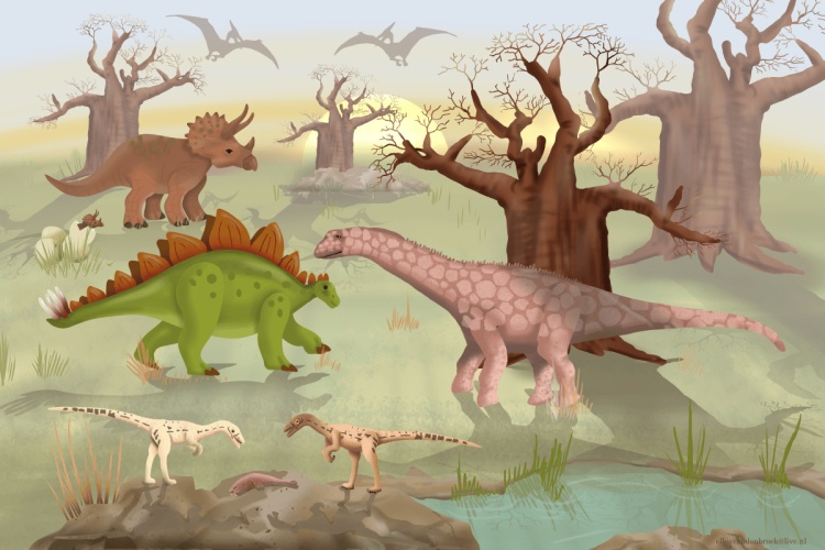 Praatplaat dinosaurussen