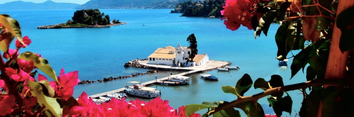  Corfu : Kanoni, het schiereilandje bij Kerkyra (Corfu-stad).