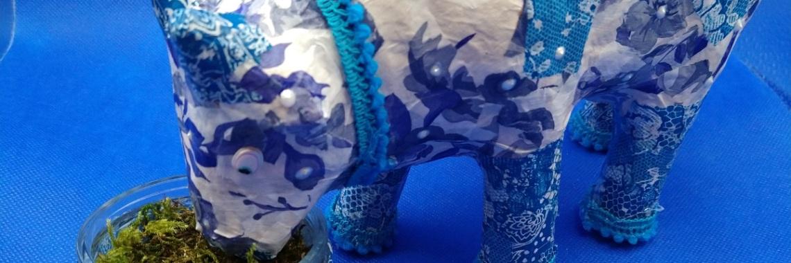  Delfts blauw koetje knutselen met decopatch