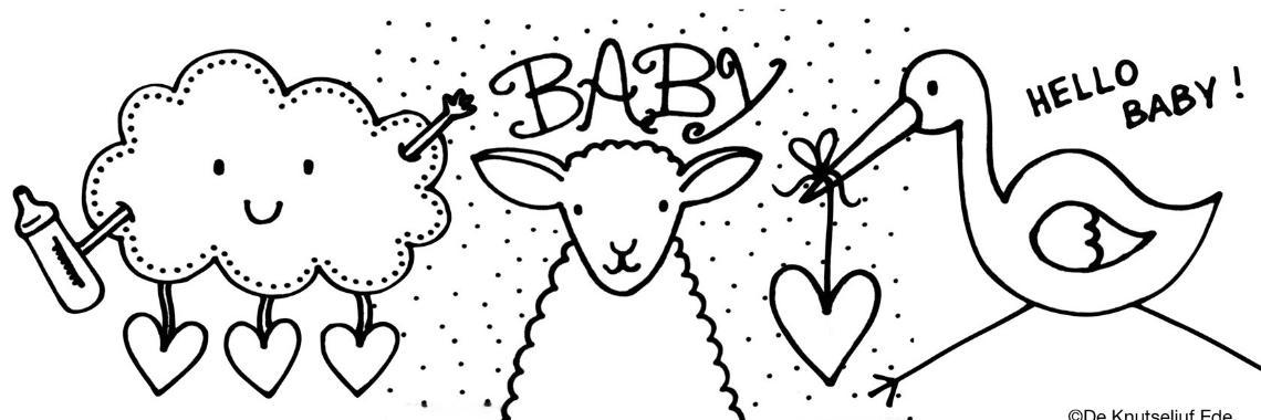  Kleurplaten baby geboren