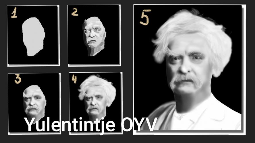  Realistic drawing: Mark Twain