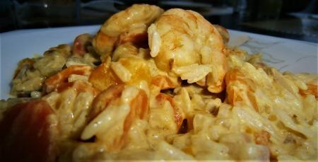  Scampi in groentesaus