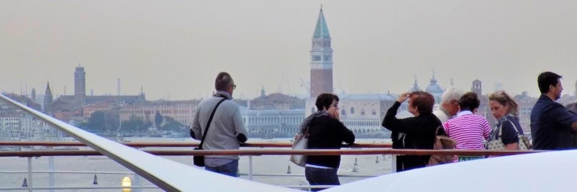 Venetië van op het water