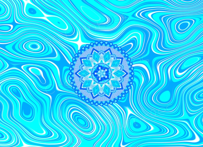 Blauw witte mandala