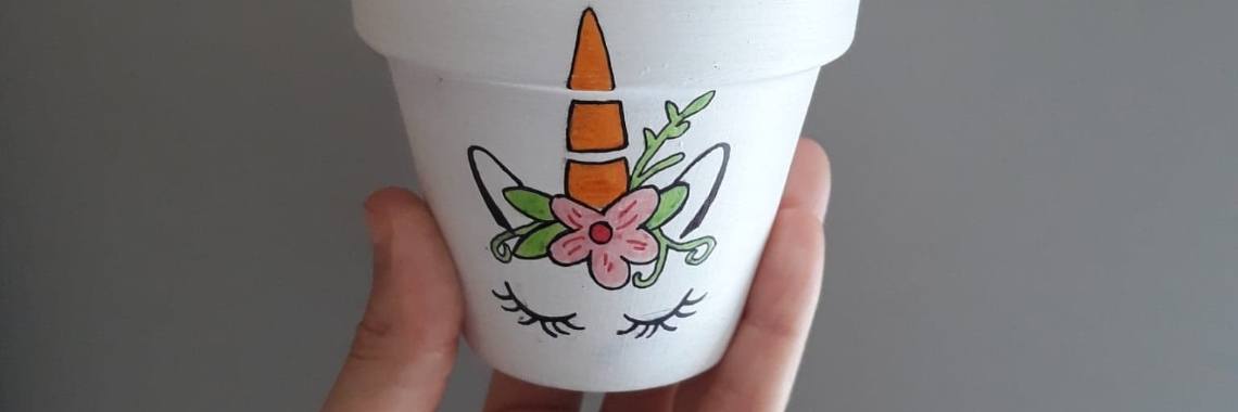 unicorn bloempotje | doke