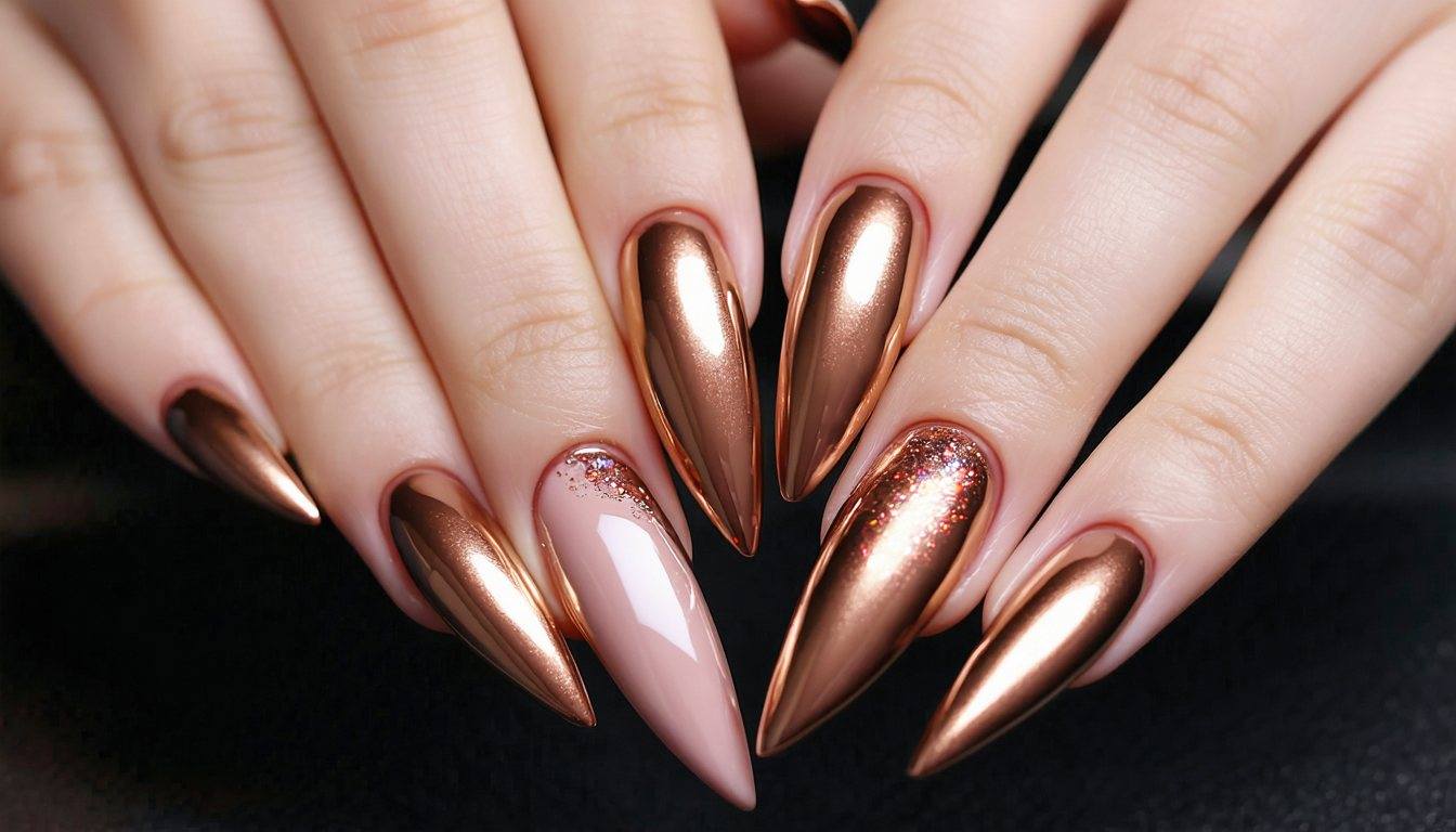🍂 Chrome-nagels voor de herfst: de metaalachtige trend die de herfst van 2025 overneemt | Madeleine