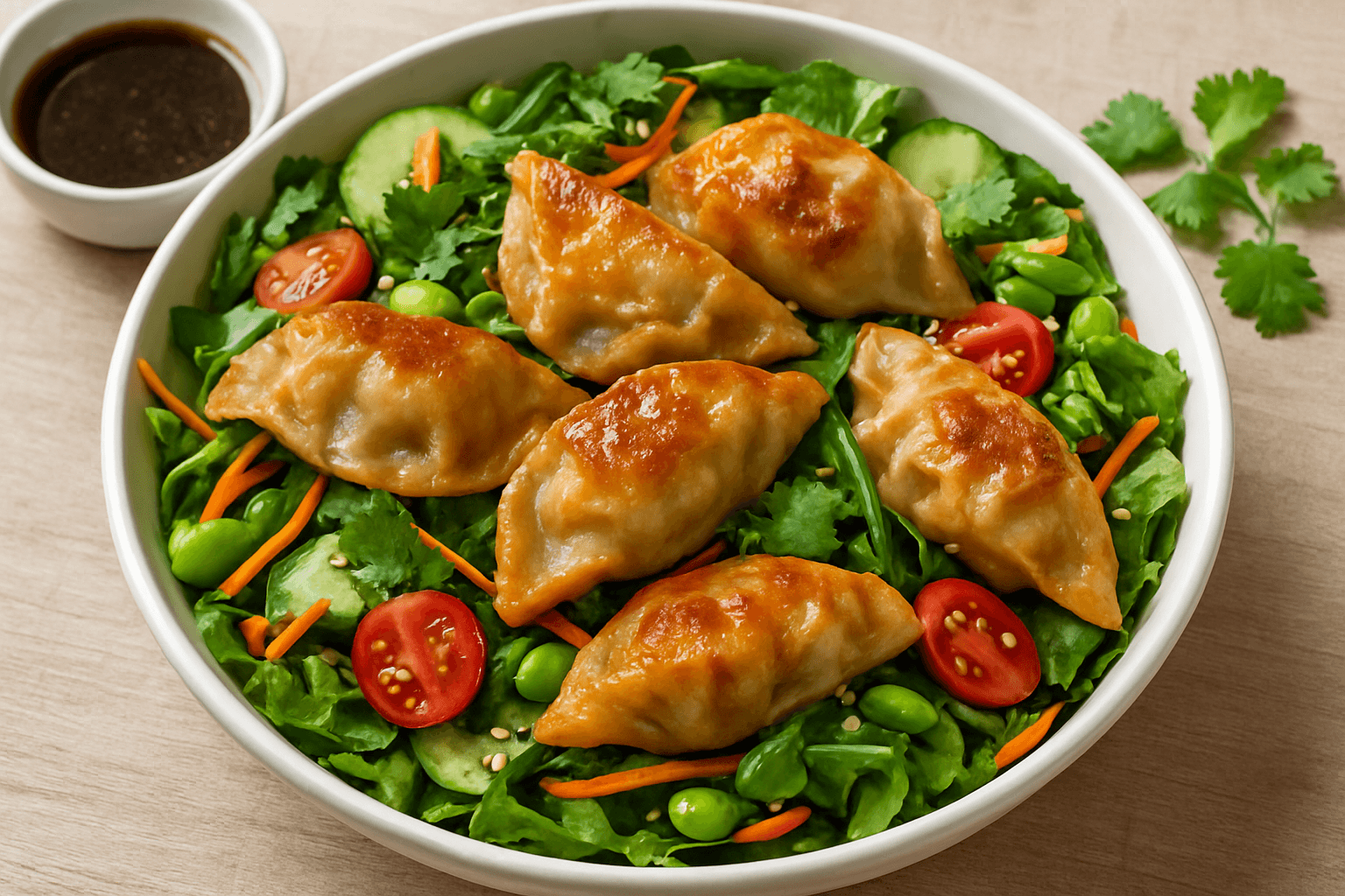 🥟 Dumpling Salad Recipe: Crispy, Fresh &amp; Flavorful | Madeleine