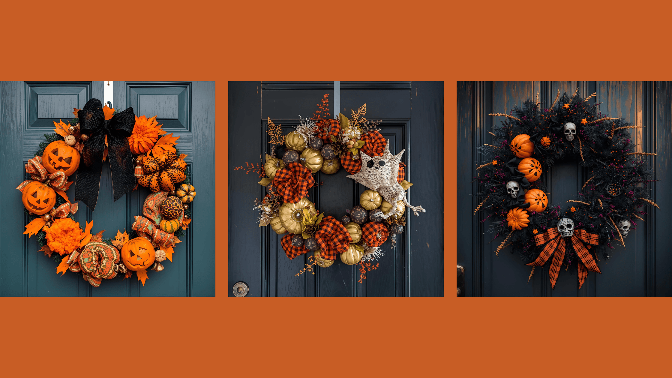 Easy DIY Halloween Wreaths for Your Front Door | Madeleine