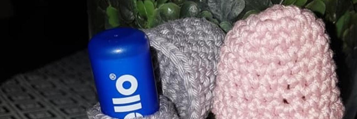 Piemel labellohouder haken patroontje | alanamaaskraus