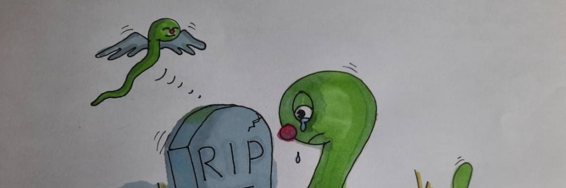 Afscheid nemen - Wurm Inktober 2020 | Elles Creative Blogger