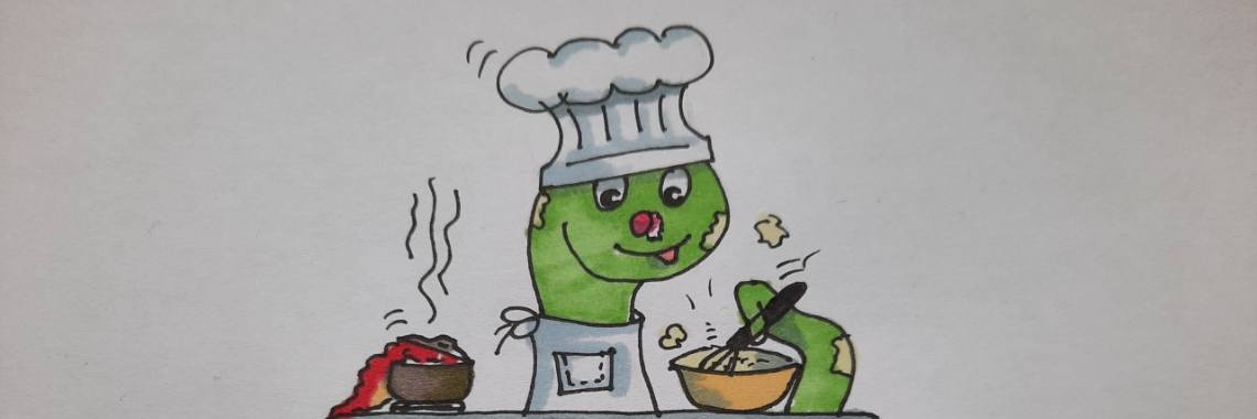 Chef Wurm - Inktober 2020 | Elles Creative Blogger