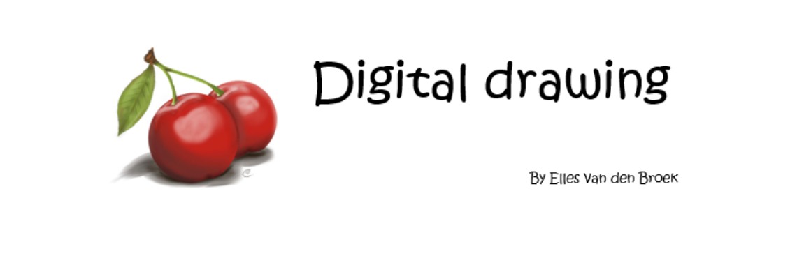 Digitaal tekenen - Kersen | Elles Creative Blogger