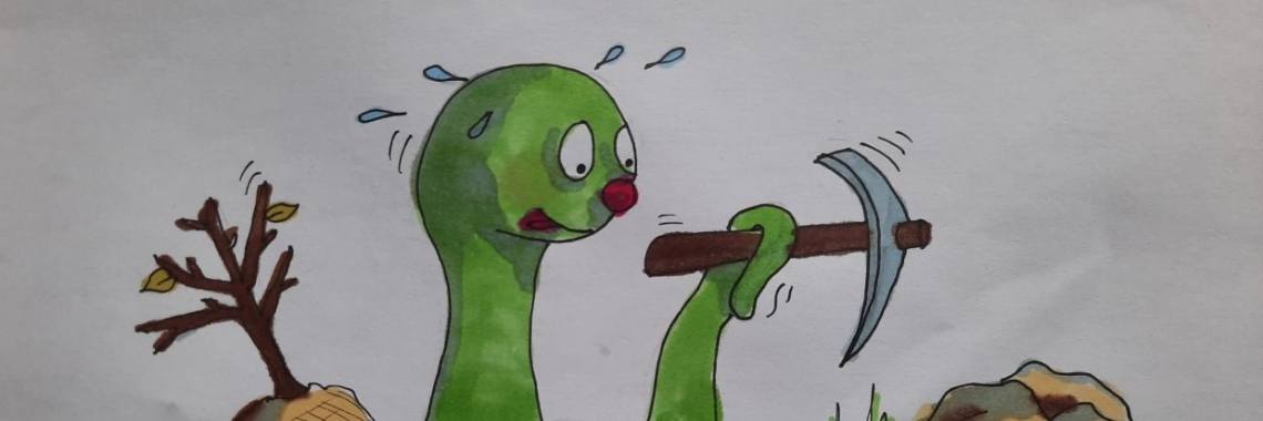 Graven om te laten groeien - Wurm Inktober 2020 | Elles Creative Blogger