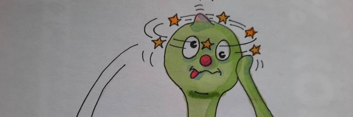 Ik word er duizelig van - Inktober 2020 - Wurm | Elles Creative Blogger