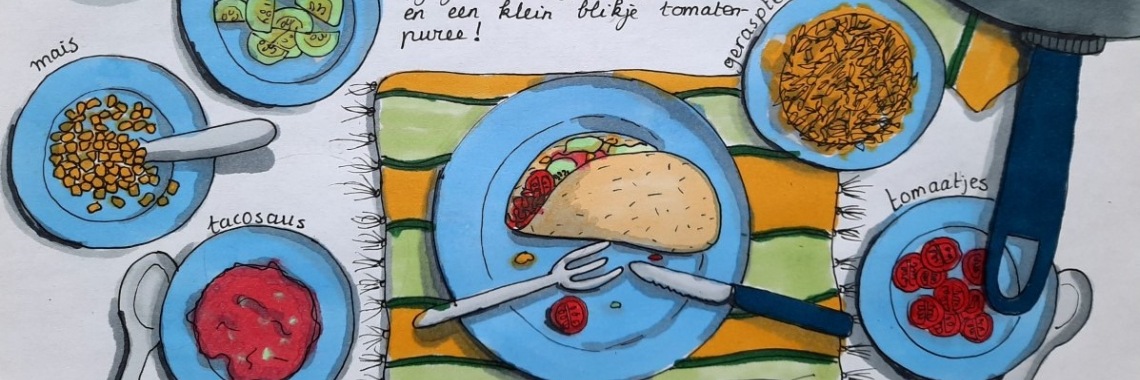 Taco's met gehakt - getekend recept | Elles Creative Blogger