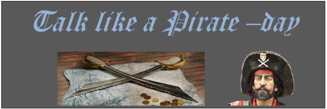 ' Talk like a pirate' - dag - 19 september | Elles Creative Blogger
