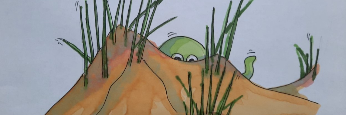 Wurm in de duinen - Inktober 2020 | Elles Creative Blogger