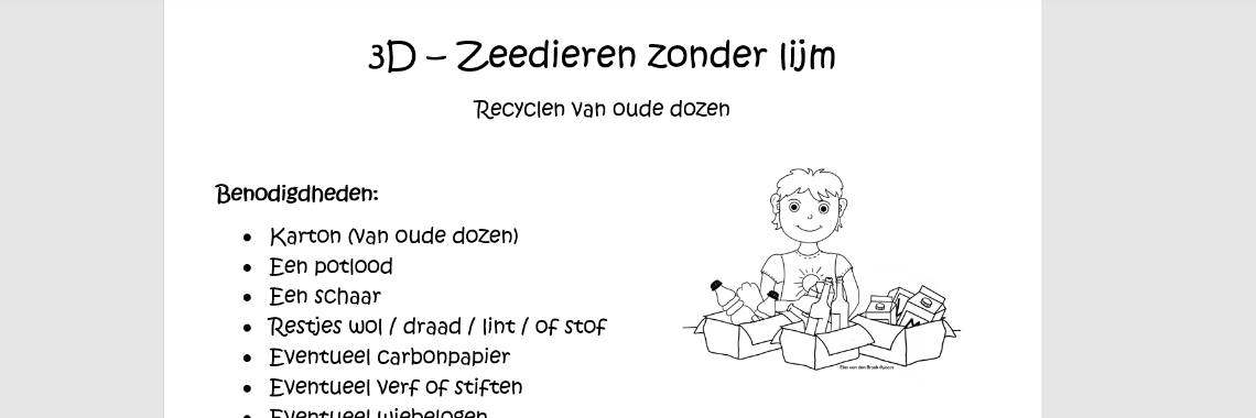 Oceaandieren van karton knutselen - met printable | ellesvandenbroek