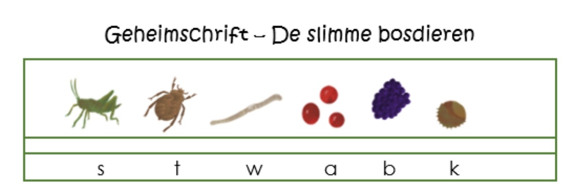 Geheimschrift van De slimme bosdieren - onderbouw en middenbouw basisschool | Elles Creative Blogger