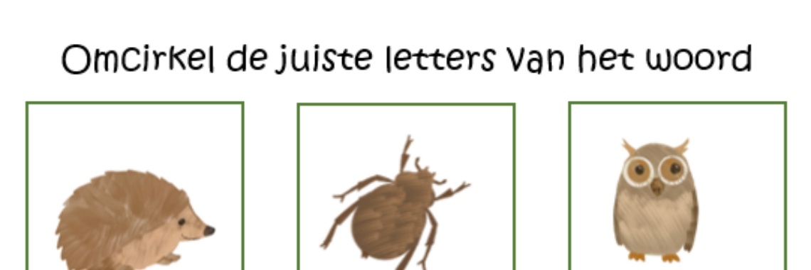 Letters zoeken - bij prentenboek De slimme bosdieren | ellesvandenbroek