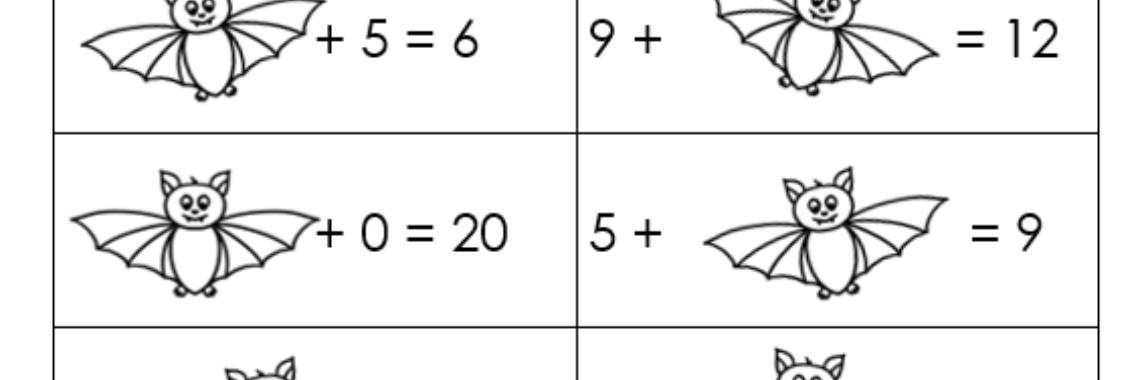 Missende cijfers invullen - groep 3 en 4 - rekenoefening Halloween | Elles Creative Blogger