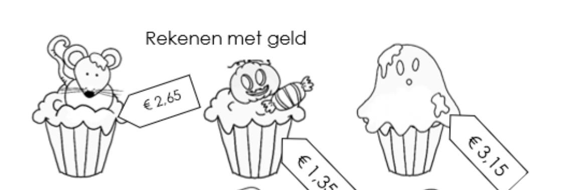 Rekenen met geld - Halloween cupcakes kopen. Middenbouw en bovenbouw printable | Elles Creative Blogger