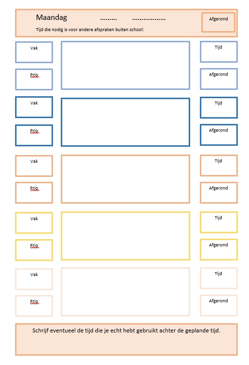 Planificador de tareas por día: educación secundaria/secundaria | Elles Creative Blogger