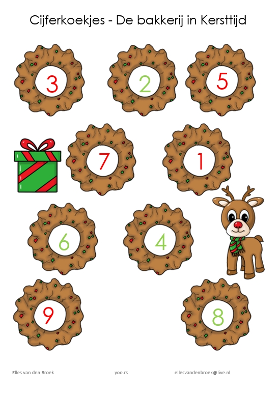 Kerstkoekjes stapelen - oefening onderbouw - coöperatief en bewegend leren | Elles Creative Blogger