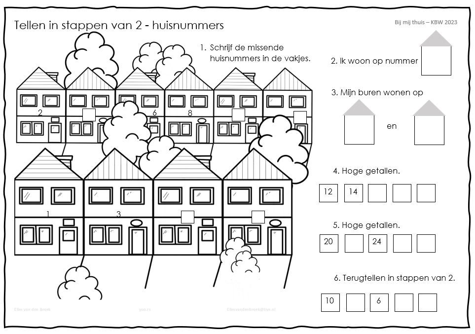 Counting in steps of 2 - House numbers | Elles Creative Blogger