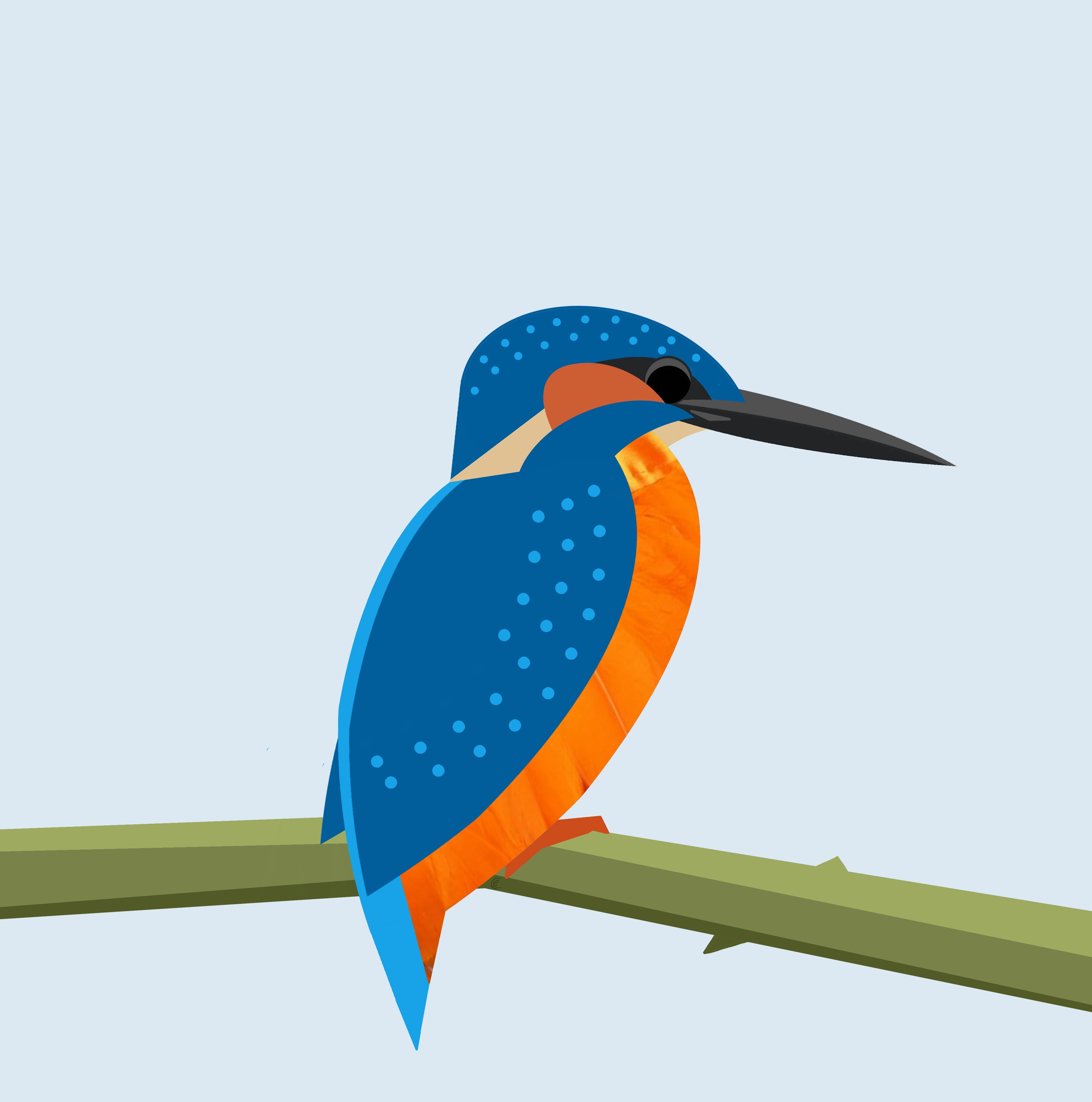 IJsvogel - digitale illustratie  | Elles Creative Blogger