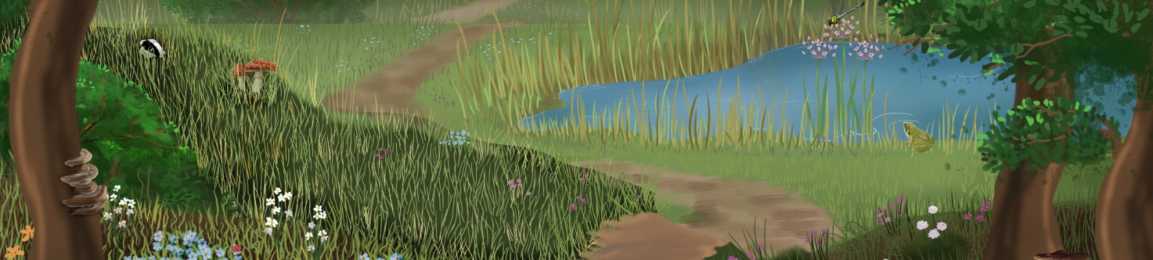 Digitale tekening landschap | Elles Creative Blogger