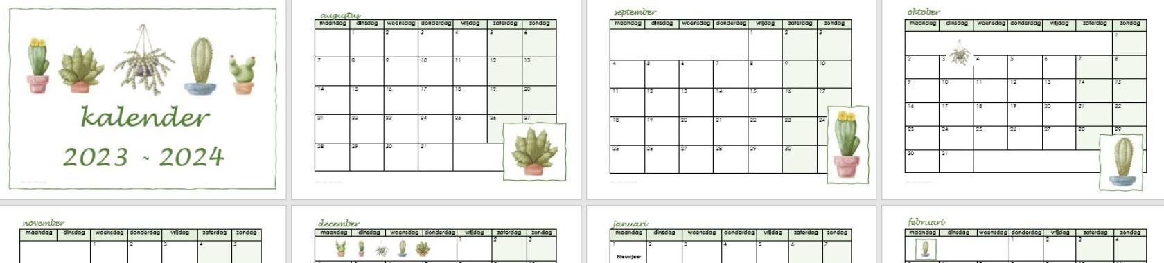 2023 - 2024 Yearly Calendar Free Download | Elles Creative Blogger