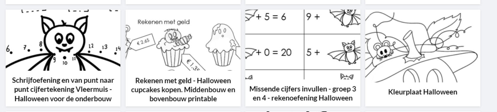 Halloween - gratis lesmateriaal basisschool | Elles Creative Blogger