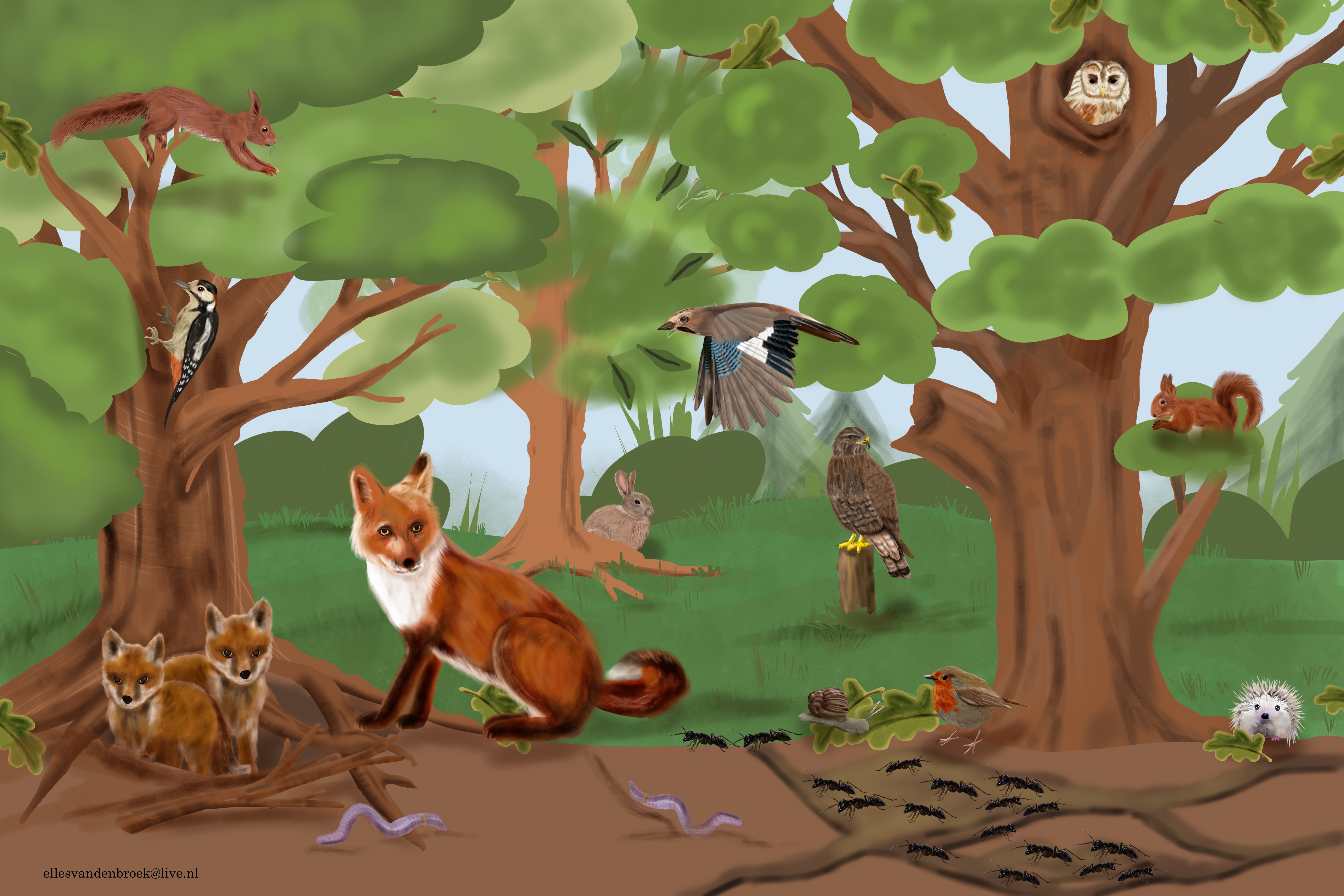 Praatplaat bosdieren | Elles Creative Blogger