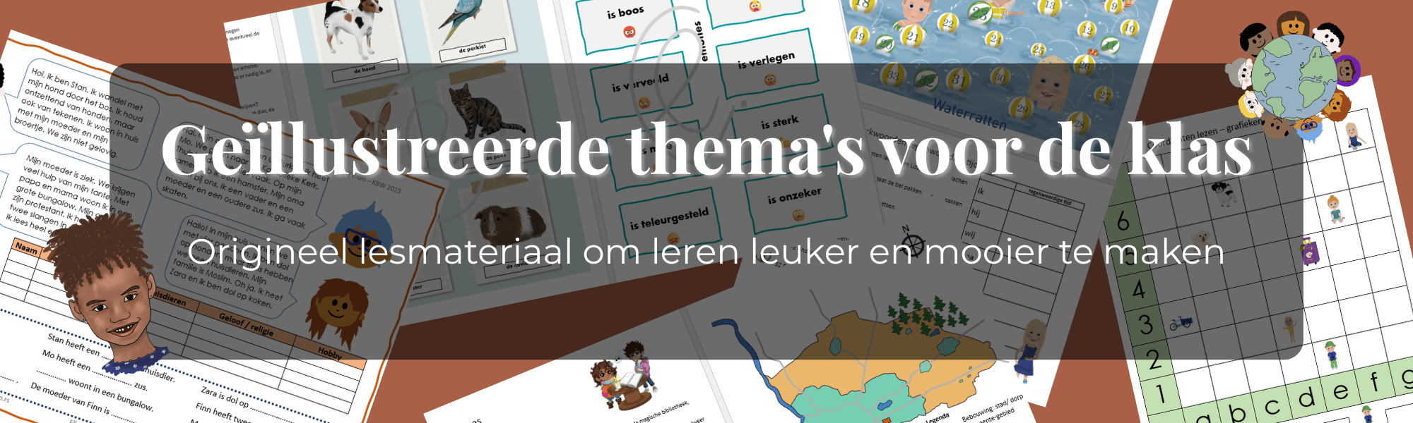 Geïllustreerde thema's voor de klas | Elles Creative Blogger